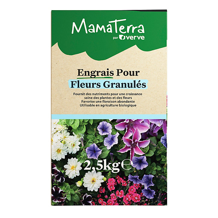Engrais naturel pour fleurs granulés 2.5 kg Mamaterra