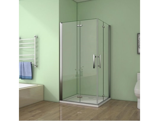 AICA SANITAIRE - Douche cabine intégrale Aica Cabine de douche 76x76x185cm verre anticalcaire porte p...