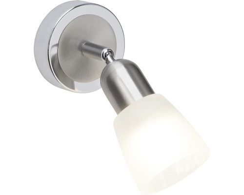LED wandspot 3W 250 lm 3000 K Ø 8 cm nikkel/chroom