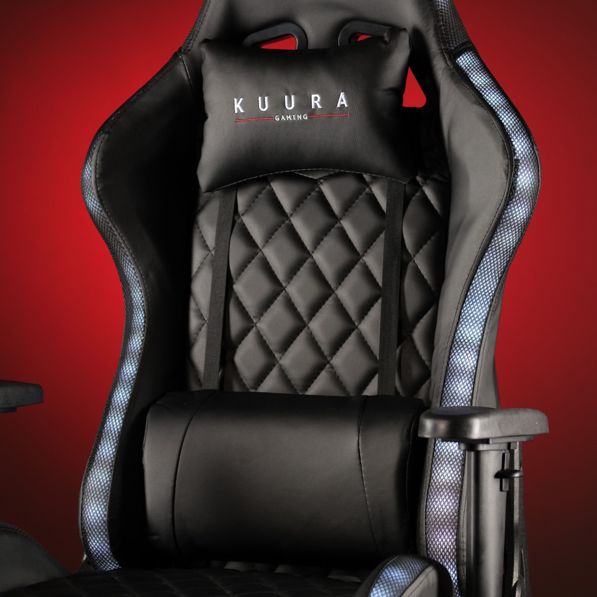 Kuura Gaming Gamingstol med RGB, svart