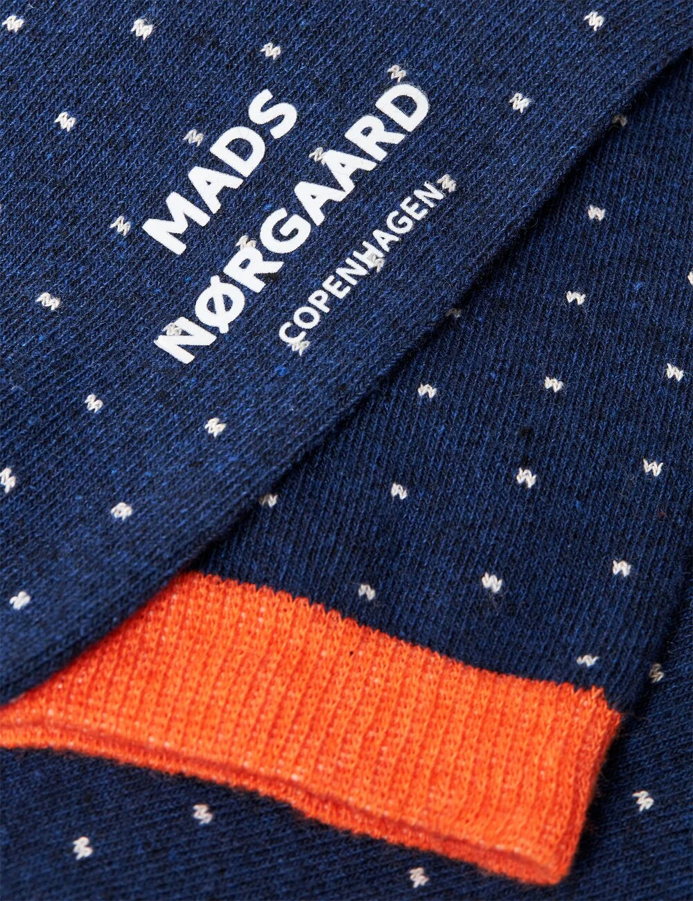 Mads Nørgaard  Ana Mix strømper, 2 par - Black Coffee Stripe/Blue Dot