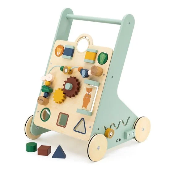 Chariot d'activité en bois à pousser animaux   de               Trixie
