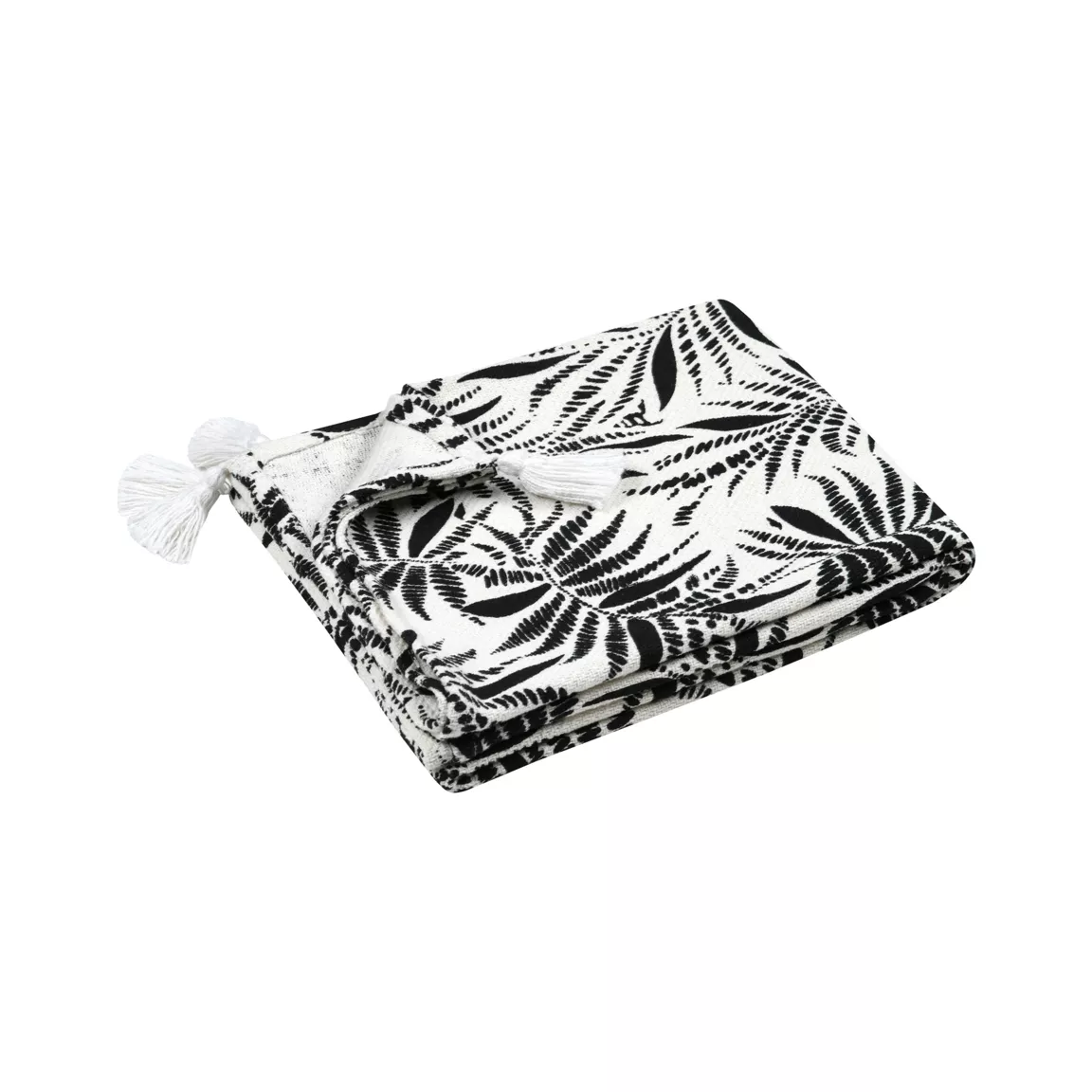 Jeté de canapé coton (125 x 150 cm) Ziana Noir