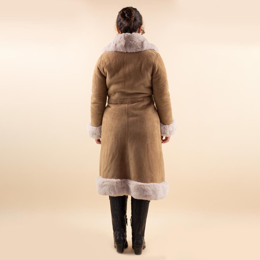 Afghan coat Razia bruin
