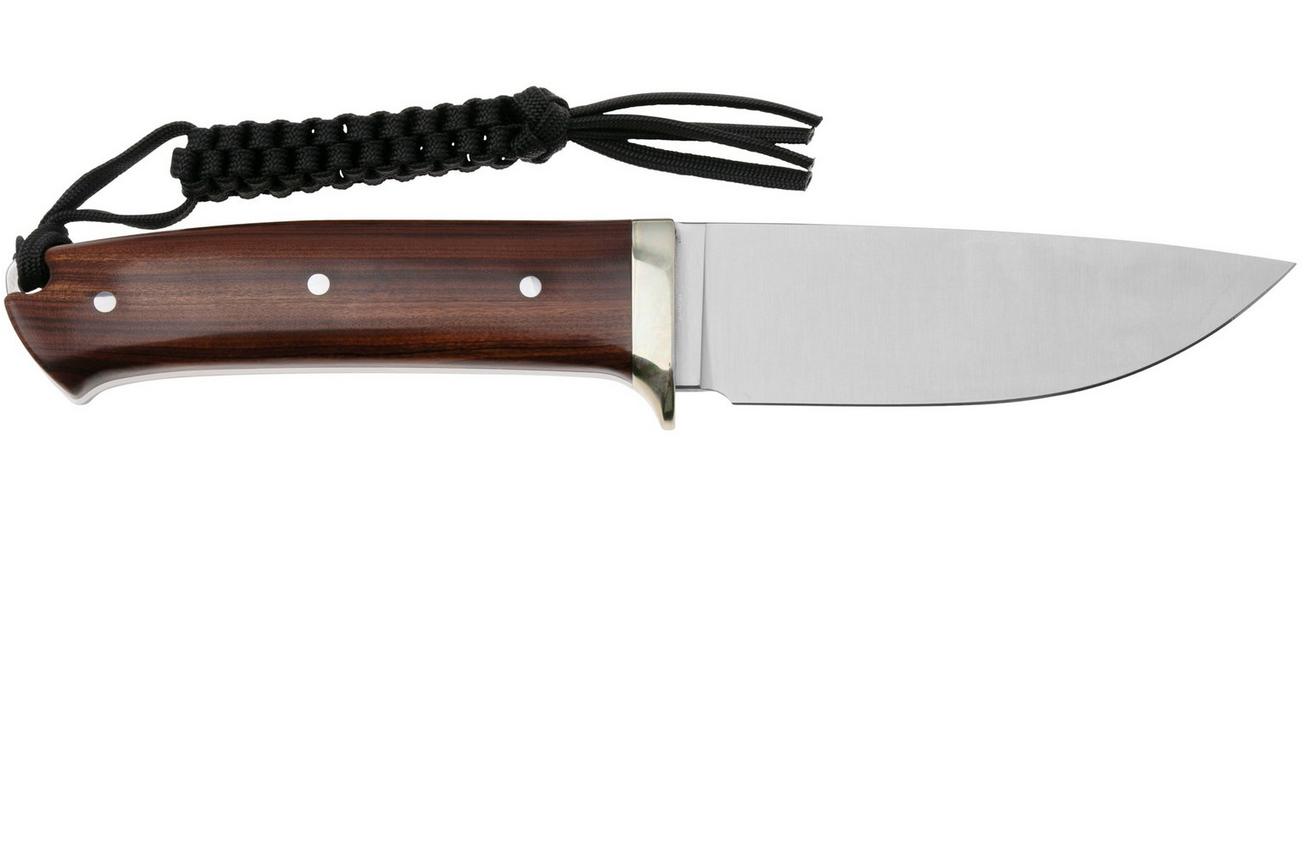 Civivi Cloud Peak C23044-3 Satin Nitro-V, Guibourtia Wood, Nickel Silver Guard, vaststaand mes