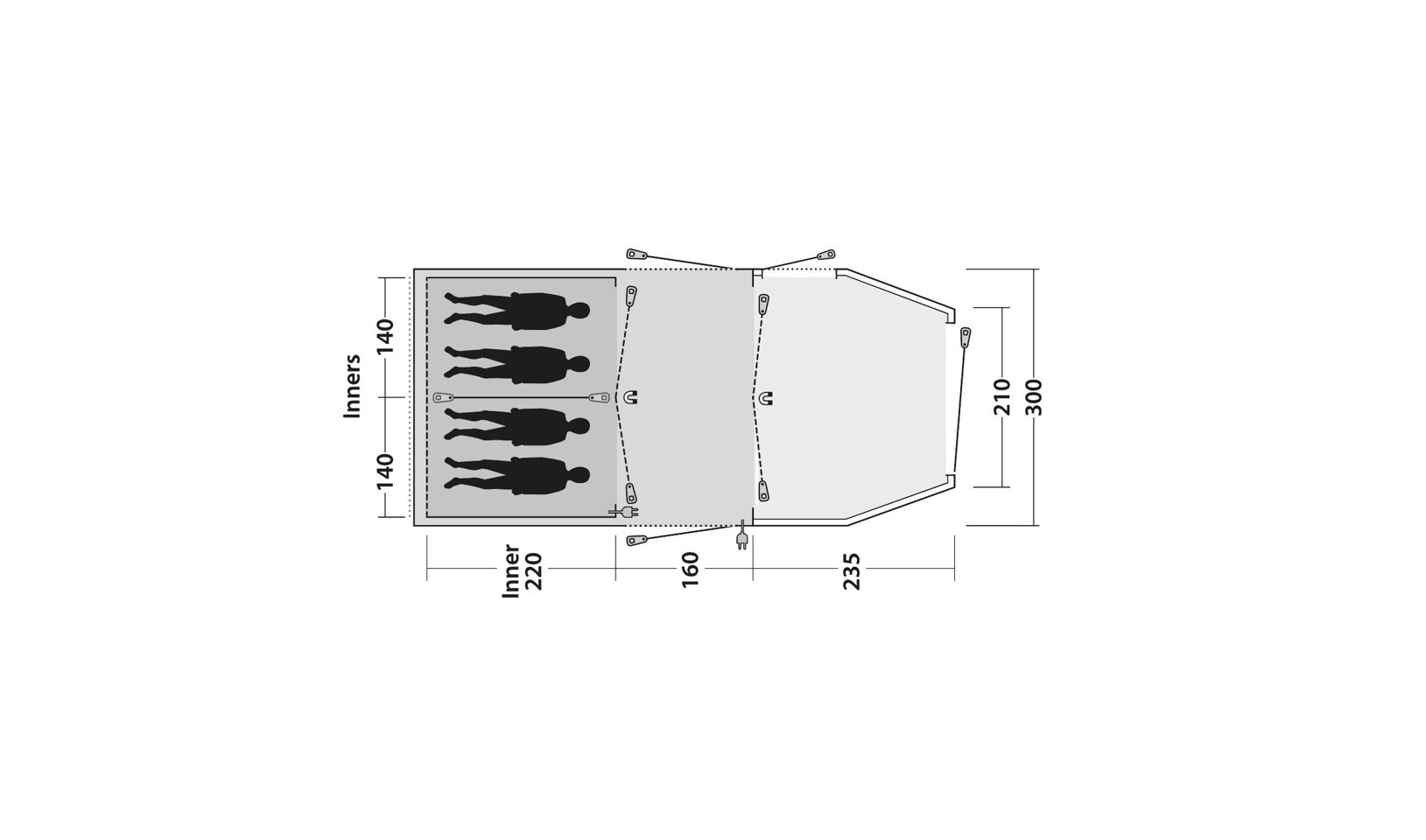 Outwell - Yosemite Lake 4TC Telt 2023 - 4 Personer