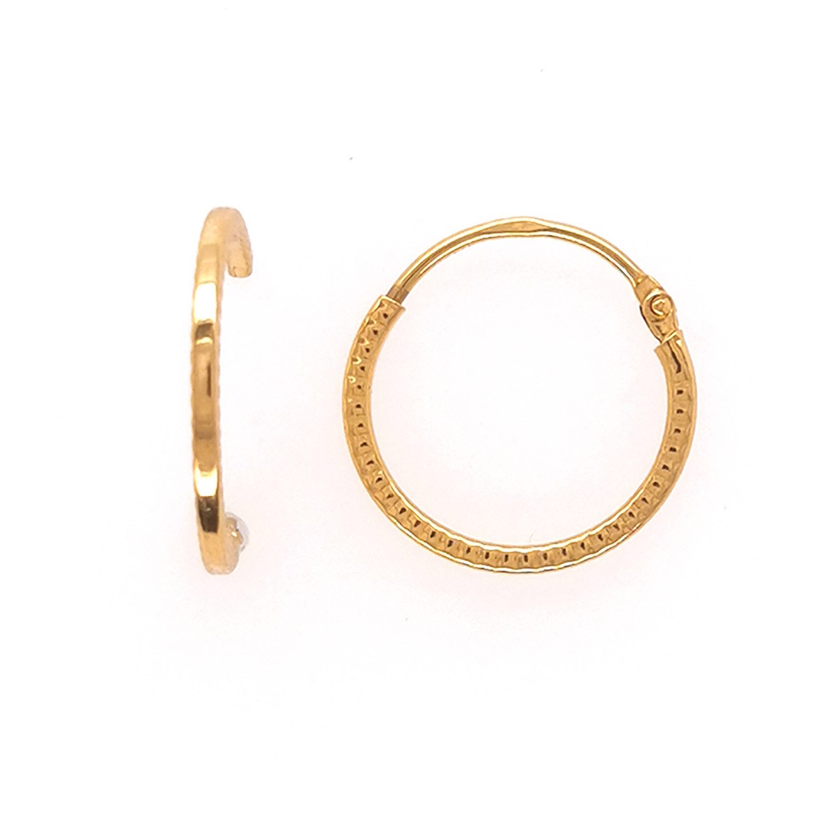 Créoles Brillaxis or jaune 9 carats fil carré 12 mm