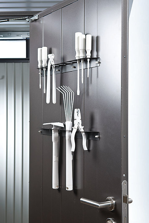 Abri de jardin double porte Biohort AvantGarde A4 en métal coloris gris foncé métallique ép.0,53 mm surface extérieure 6,84 m²