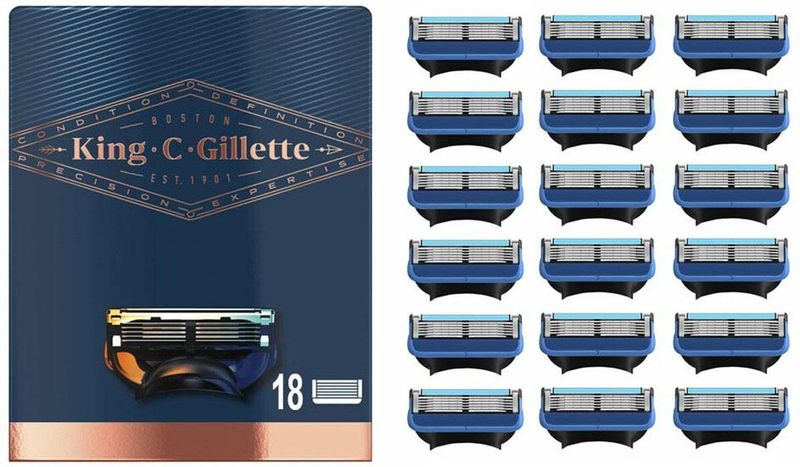 6x Gillette Scheermesjes King C. 3 stuks