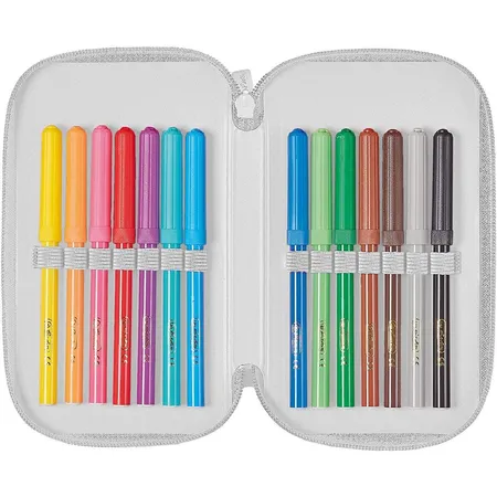 Herlitz Federtasche Mystique, 3 Fächer, gefüllt, 31-teilig