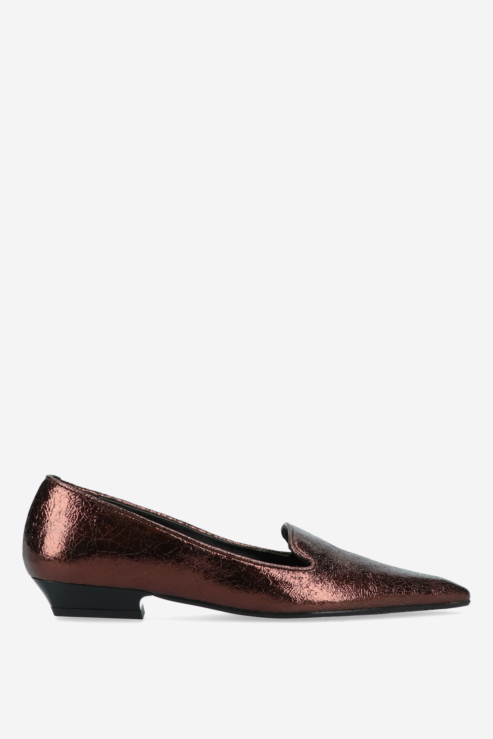 Crinkle leather loafers