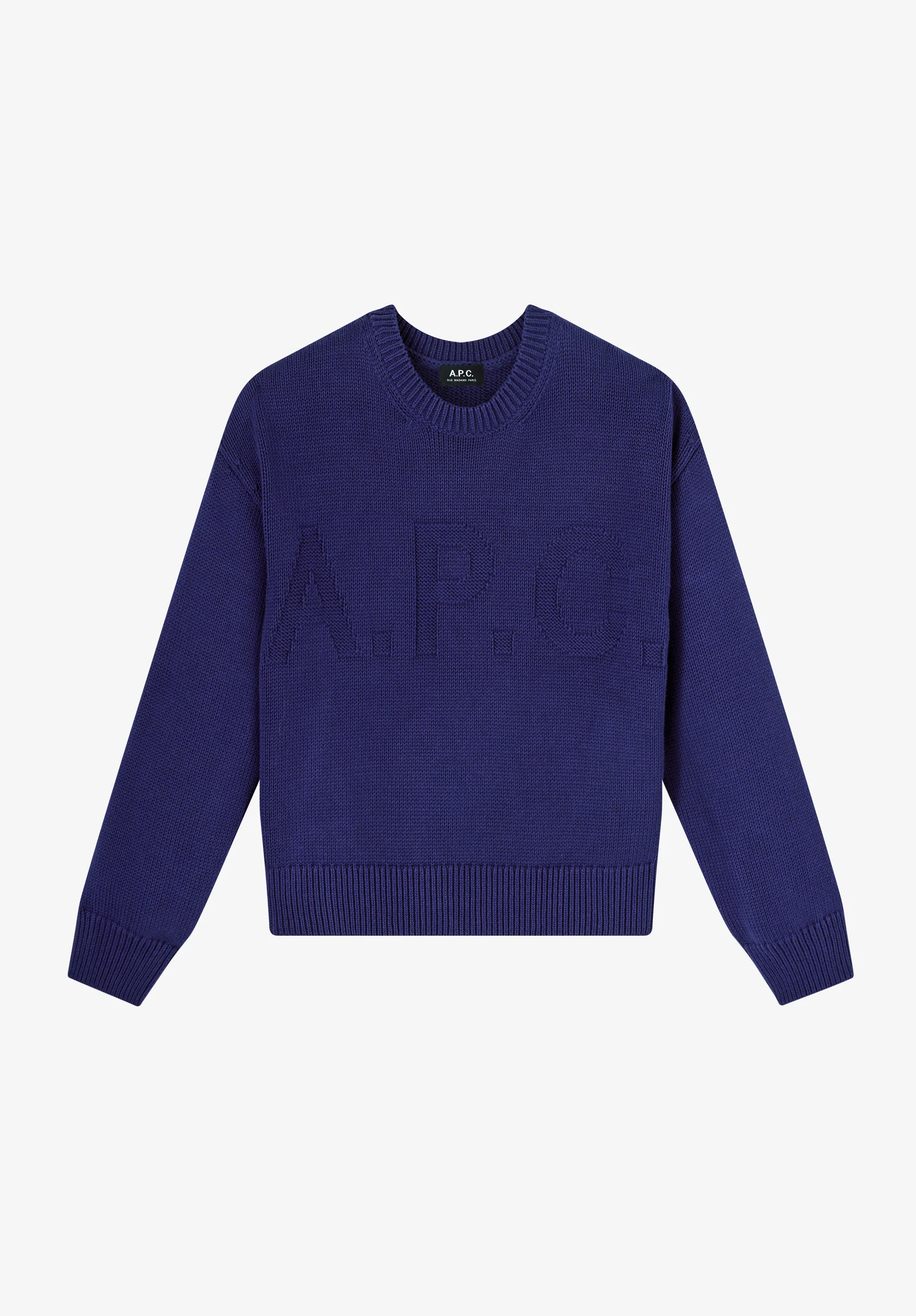 pull col rond - Bleu fonce