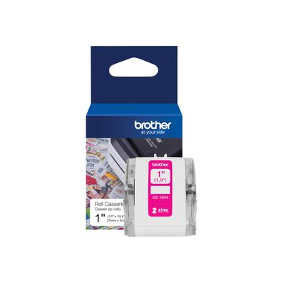 Brother CZ-14 - Ruban d'étiquettes auto-adhésives - 1 rouleau (25 mm x 5 m) - couleurs