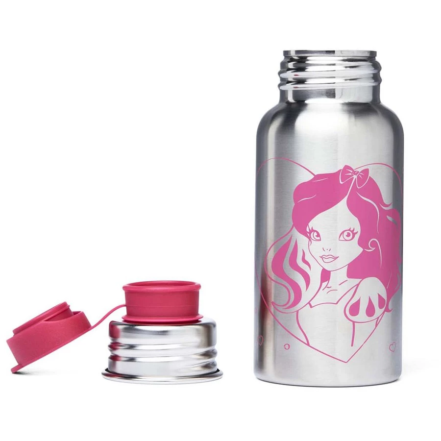 Ergobag Zubehör - Pura 500 ml Edelstahl Trinkflasche Prinzessin