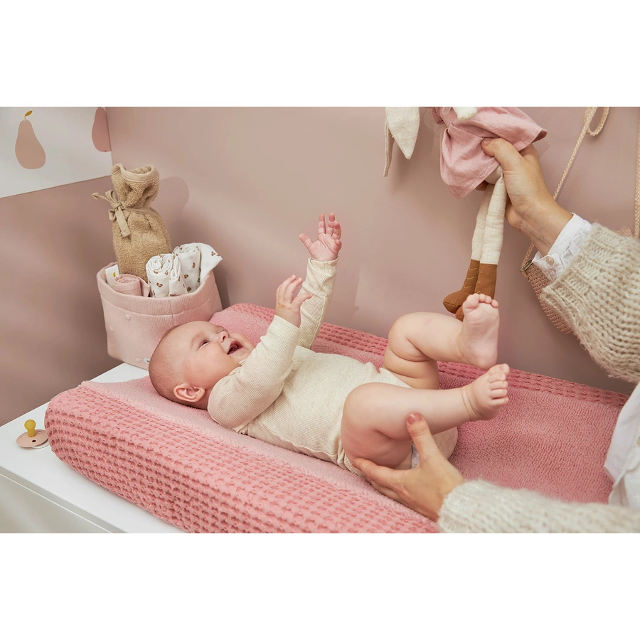 MEYCO Wickelauflagenbezug Waffel Teddy - Old Pink - 50 x 70 cm