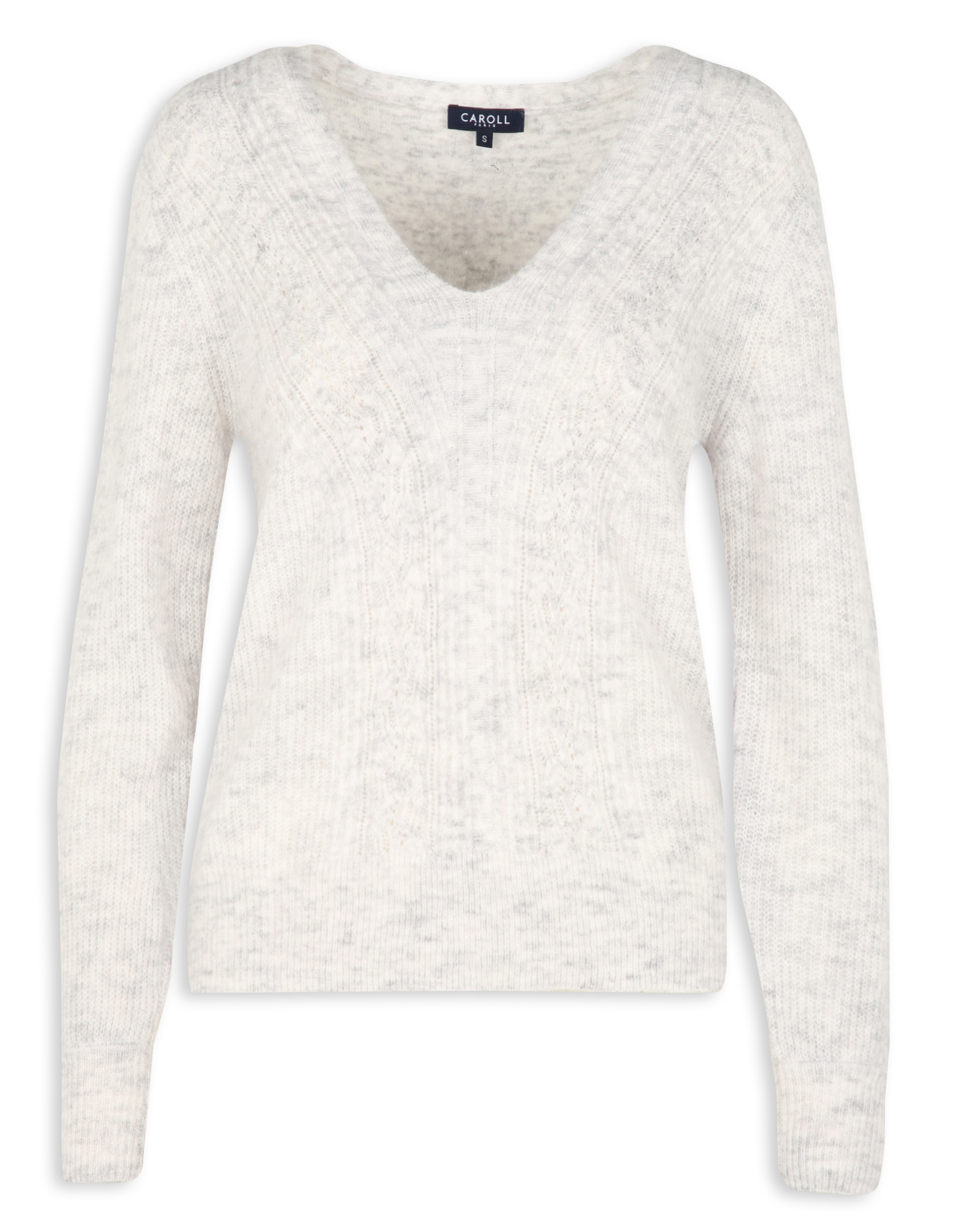 MSPENCER - Pull col V en laine mélangée | Gris