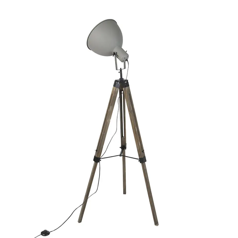 Qazqa vloerlampen laos bruin e27