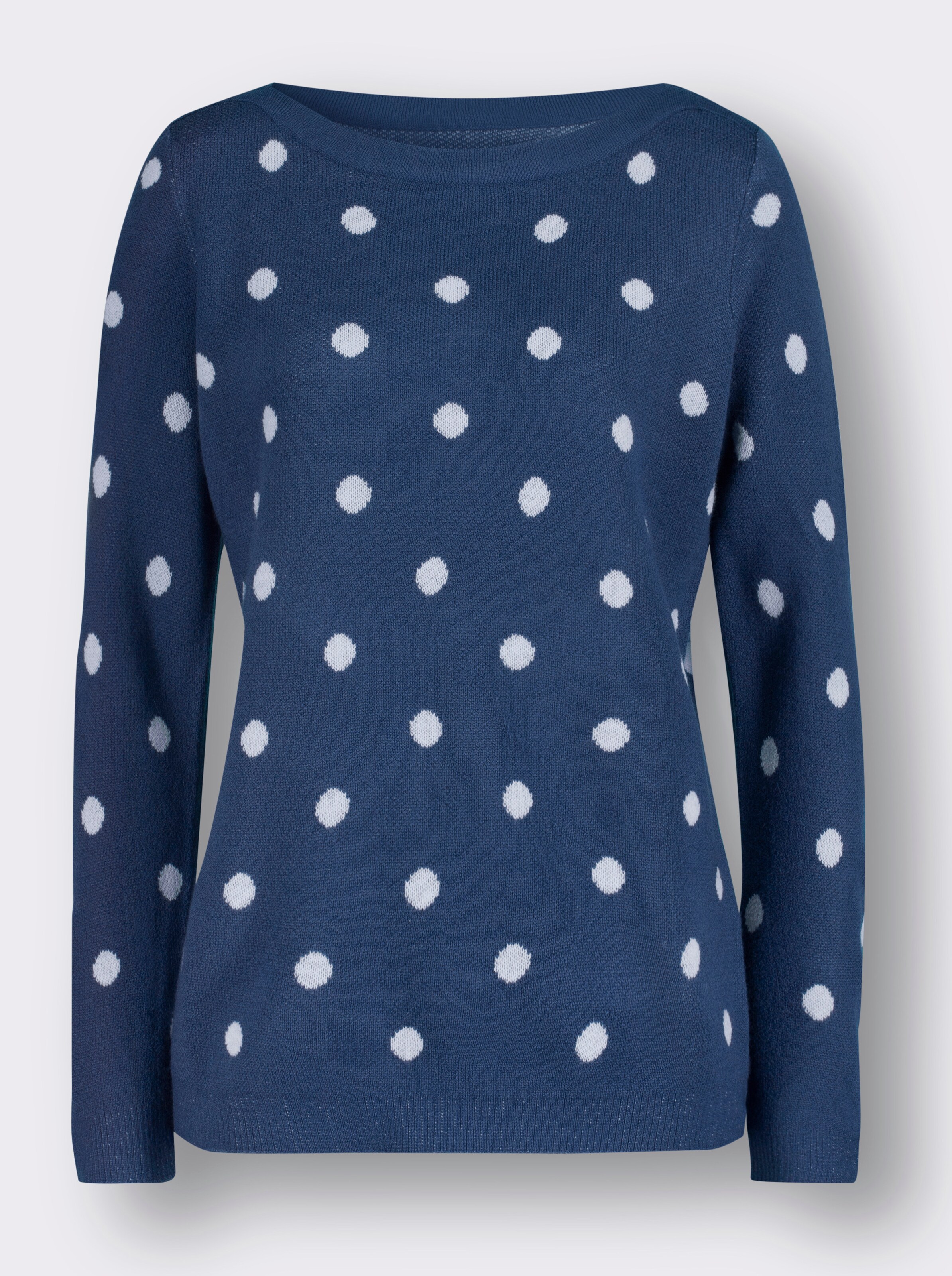 Jacquardpullover im Tupfen-Dessin