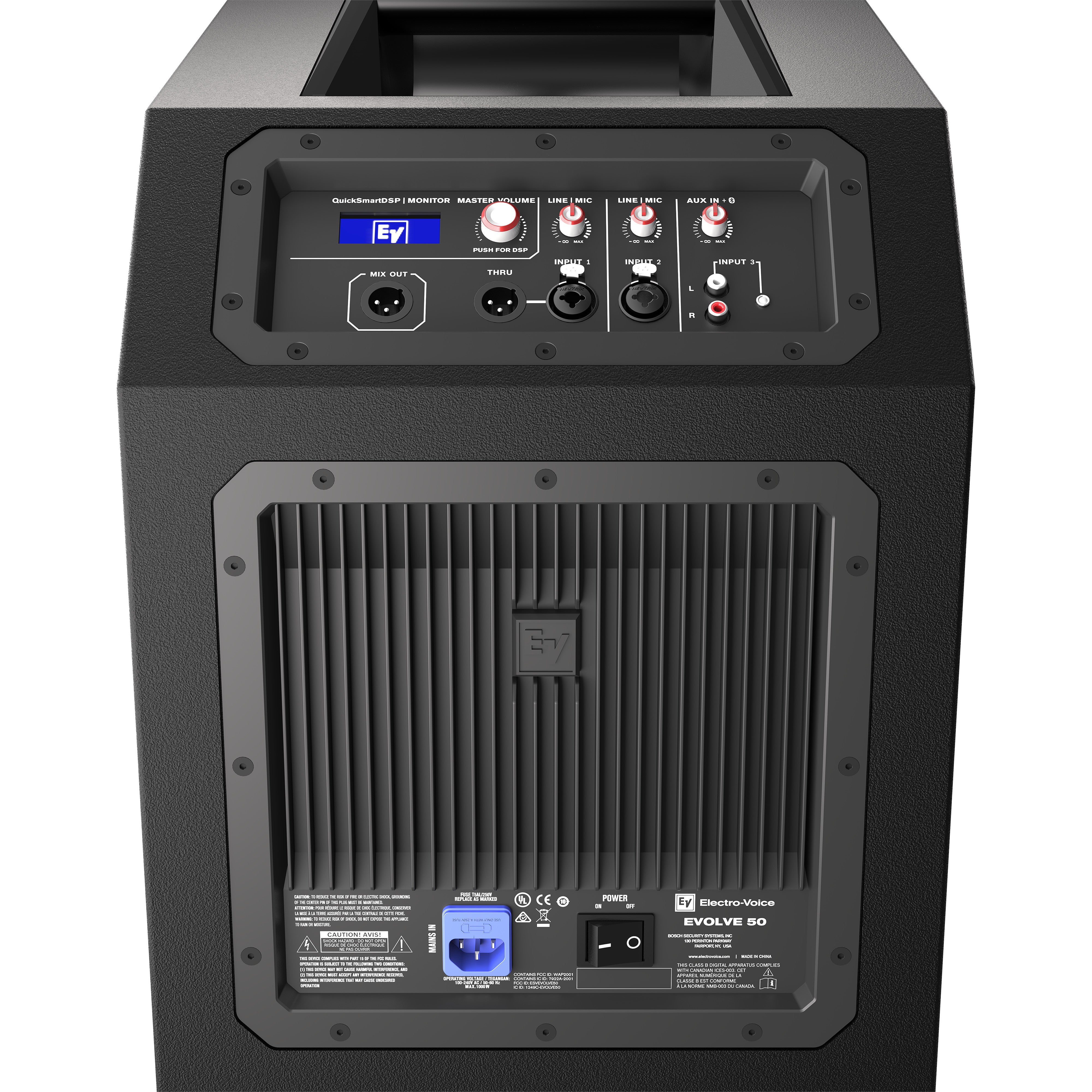 Electro-Voice Evolve 50 zwart + Evolve 50 Rolling Case