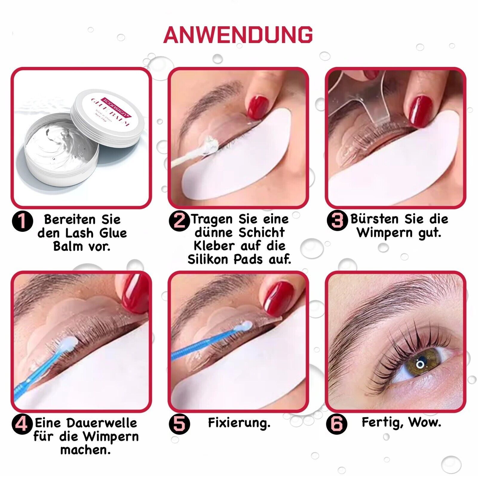 Iconsign Einzelwimpern Wimpernlifting Kleber Glue Balm