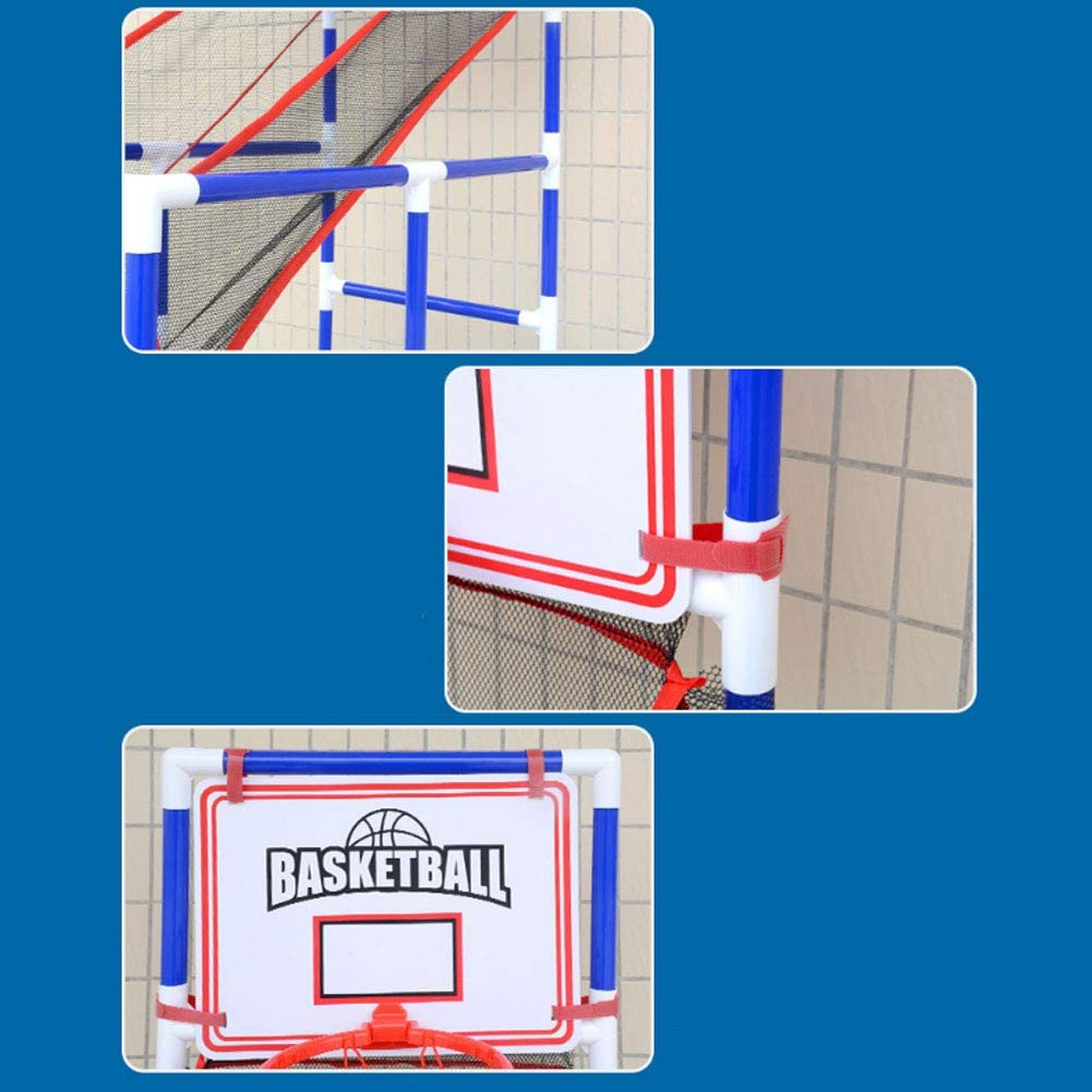 (140cm) Basketball Shoot Out Spiel für Kinder   2 Basketbälle - Blau / Rot