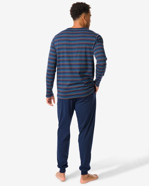 pyjama homme rayé bleu foncé