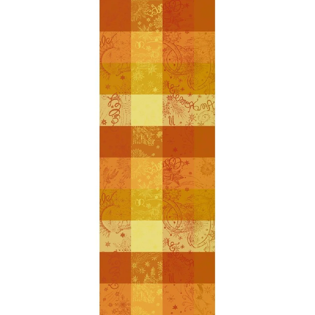 Chemin de table pur coton orange 55X180 Garnier Thiebaut