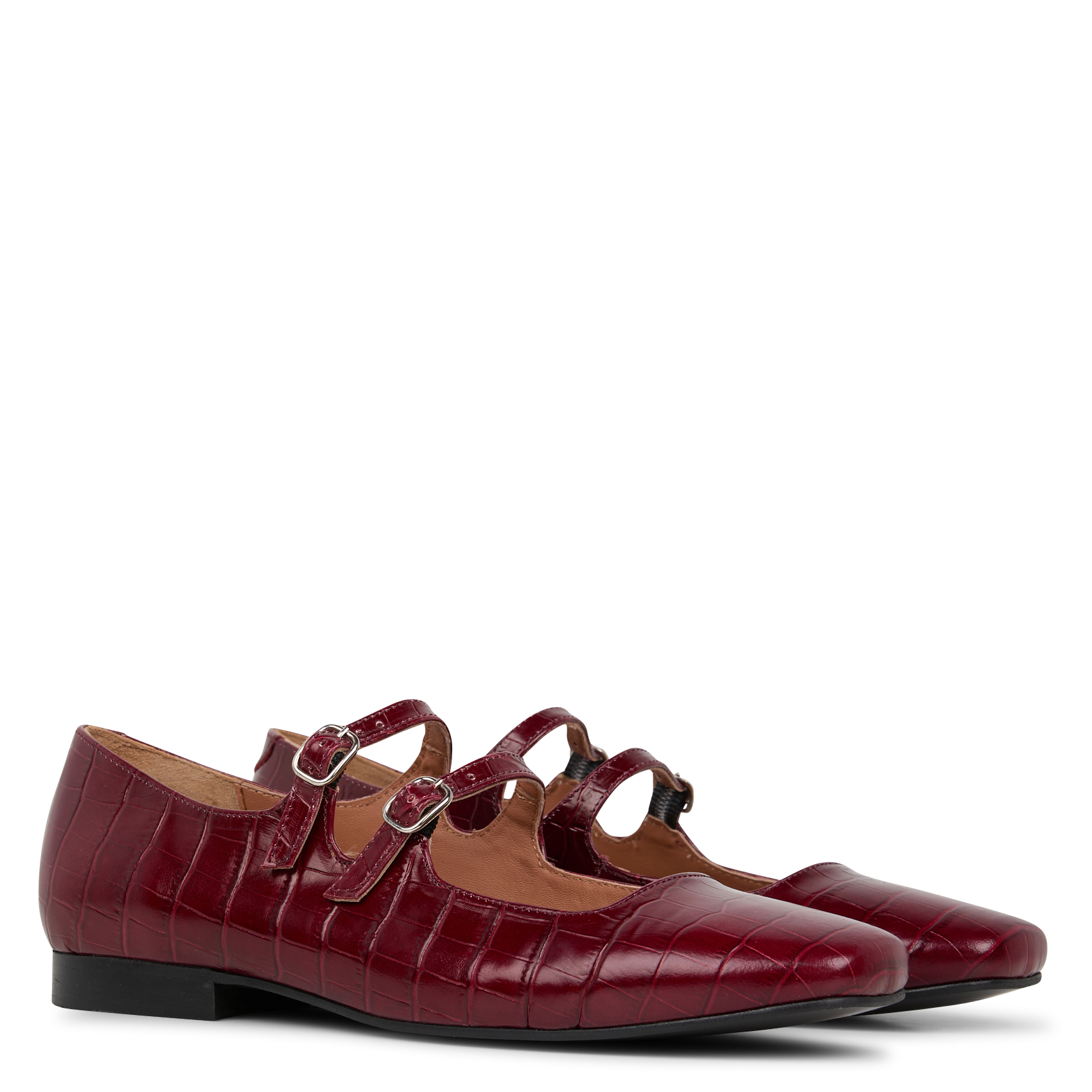 AURELLA - Babies en cuir | Rouge