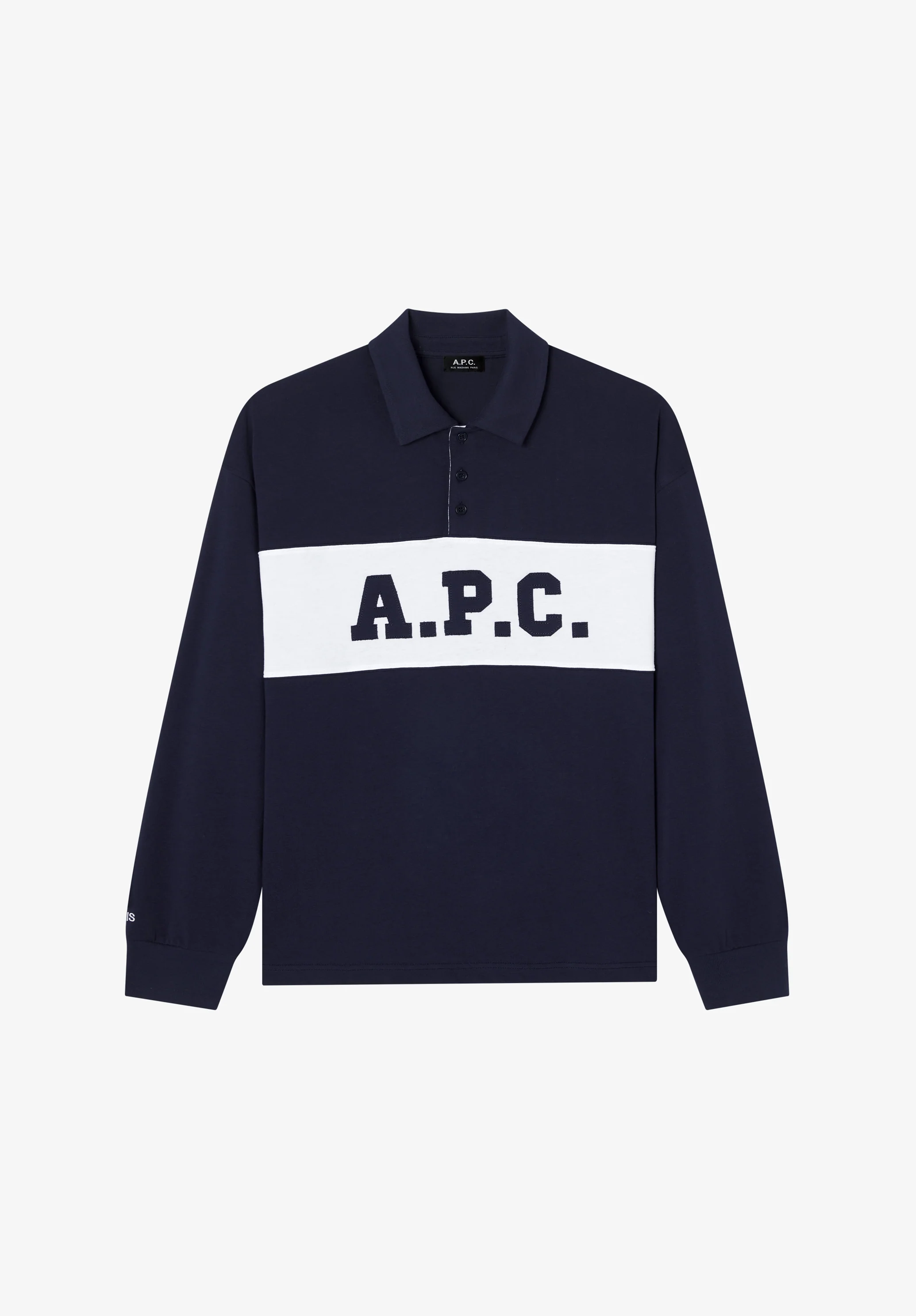 Polo de rugby A.P.C. bleu marine - Dark navy