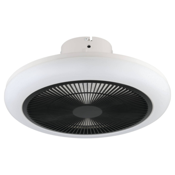 EGLO plafondlamp Kostrena met ventilator Ø45.5cm, wit/ zwart