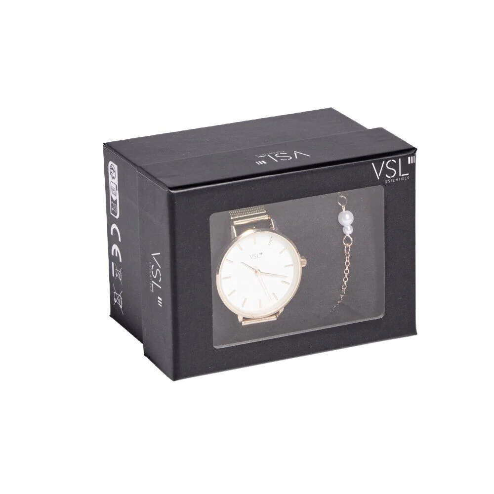 Ensemble montre et bracelet femme rose gold