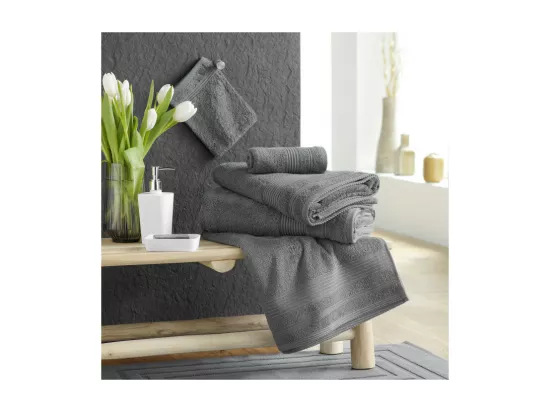Drap de Bain 90 x 150 cm Tendresse Anthracite - Eponge Unie