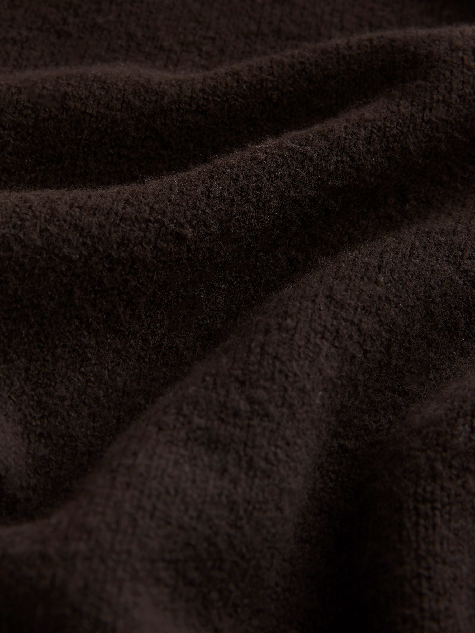 Chocoladebruin - Stand Neck Knitted Midi Jumper Dress