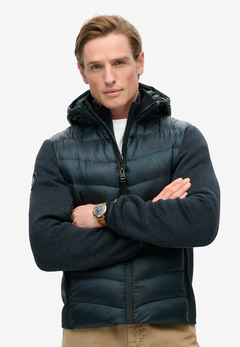 SUPERDRY<br>Cardigã com capuz, 2 tecidos