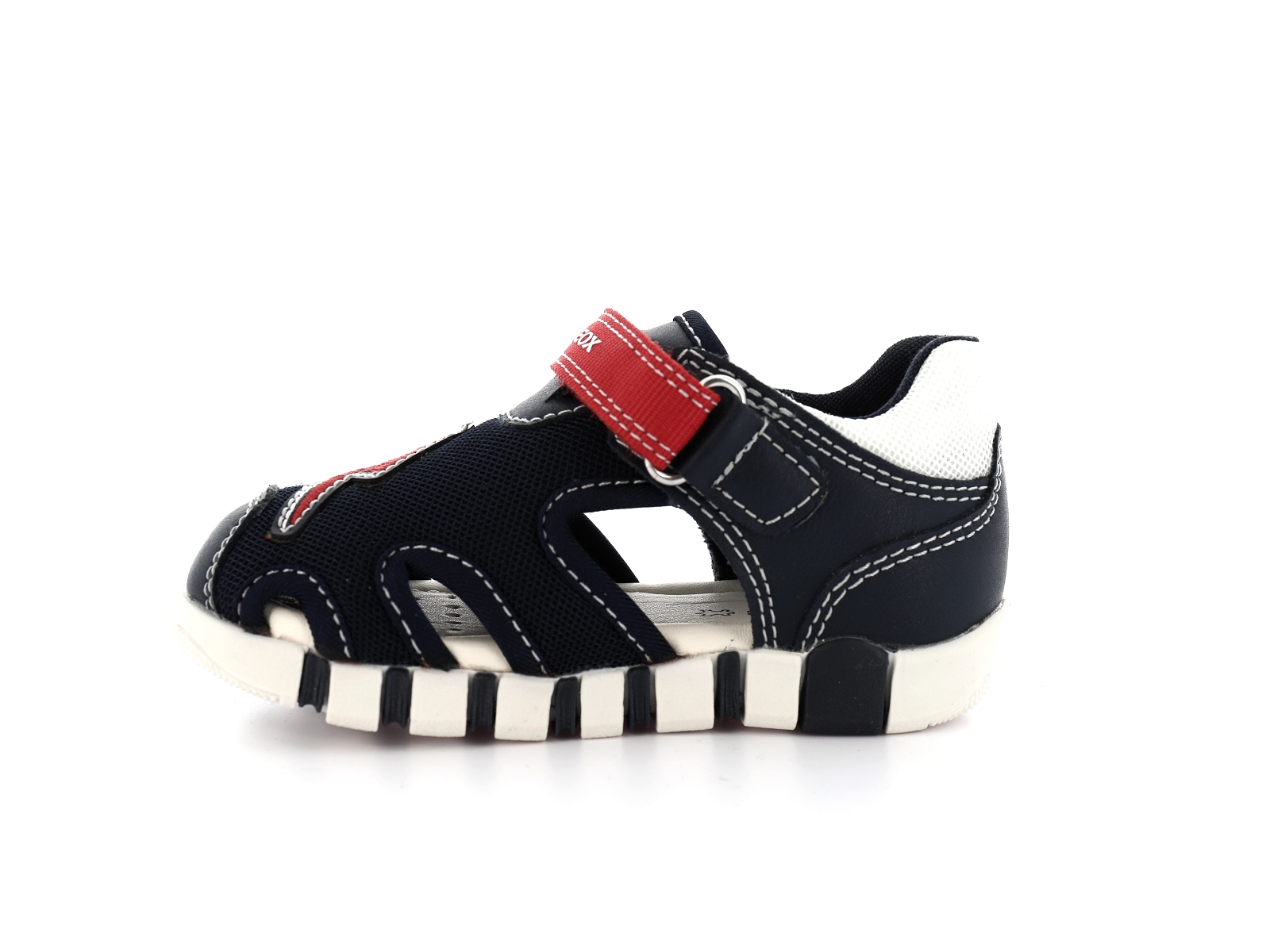 Geox-SANDAL IUPIDOO B455PB Matières combinées Marine Rouge