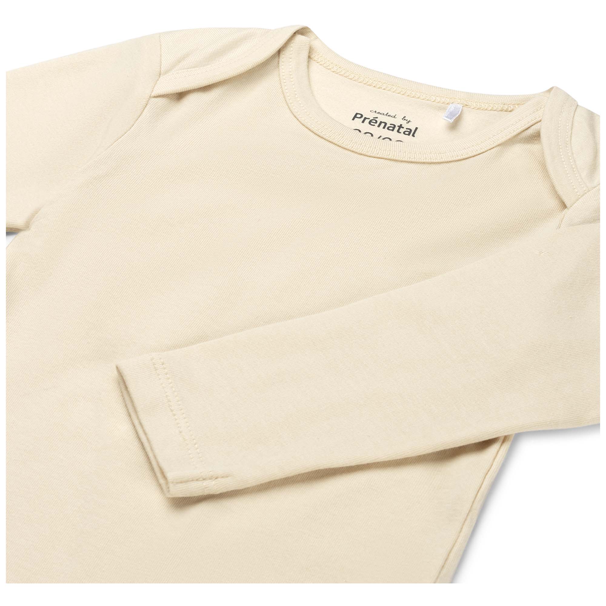 Prénatal basis romper lange mouwen effen beige