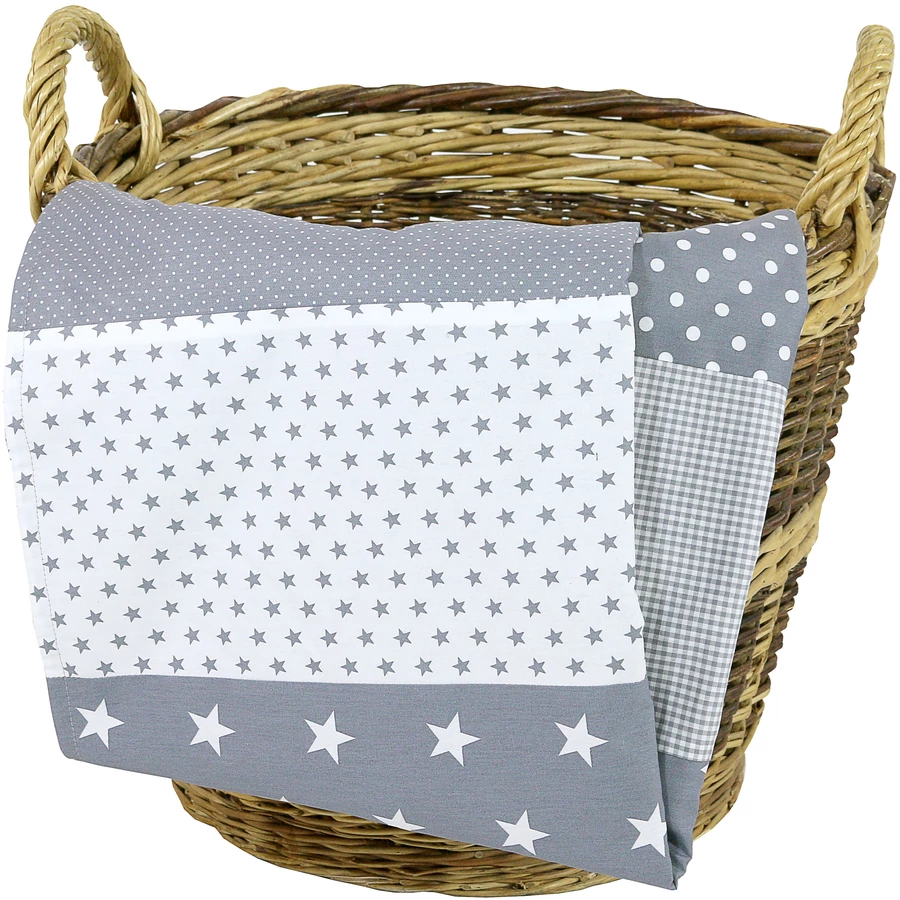 Ullenboom Babydecke & Kuscheldecke 70X100 cm Graue Sterne