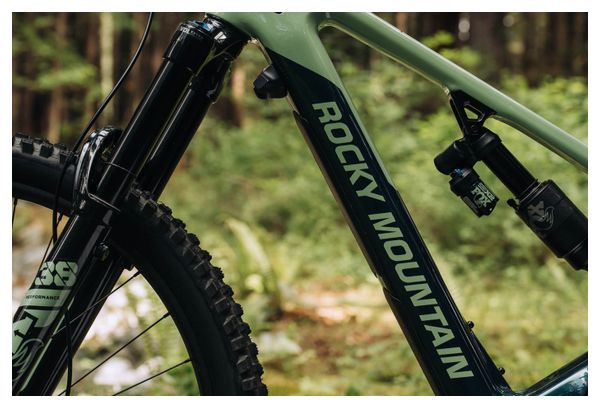 VTT Électrique Tout-Suspendu Rocky Mountain Altitude Powerplay Carbon 70 Shimano XT 12V 720Wh 29'' Vert Bleu 2024