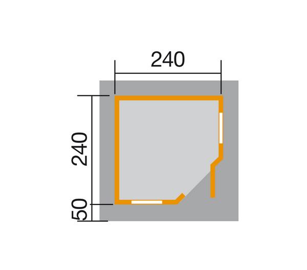 Weka Designhaus 213 Gr.1, ca. B278/H237/T278