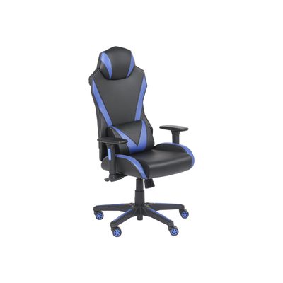 Fauteuil gamer ONLINE - accoudoirs réglables - enceintes intégrées - noir et bleu