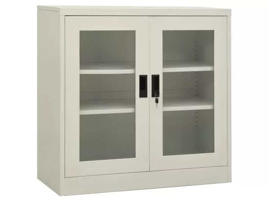 Armoire de bureau Gris clair 90x40x90 Acier
