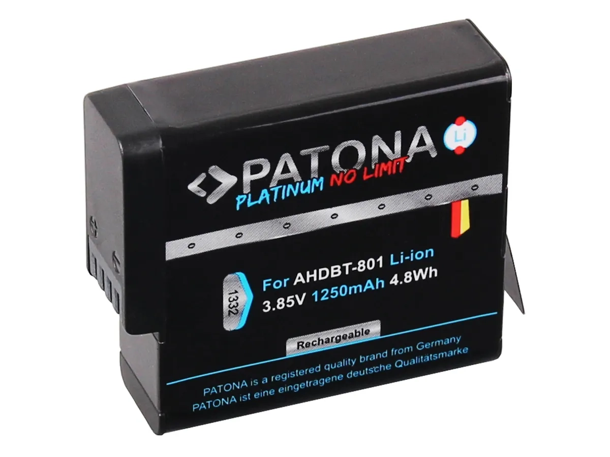 Platinum GoPro Hero 8/76/5 Ersatz Akku Batterie 1250mAh (1332)