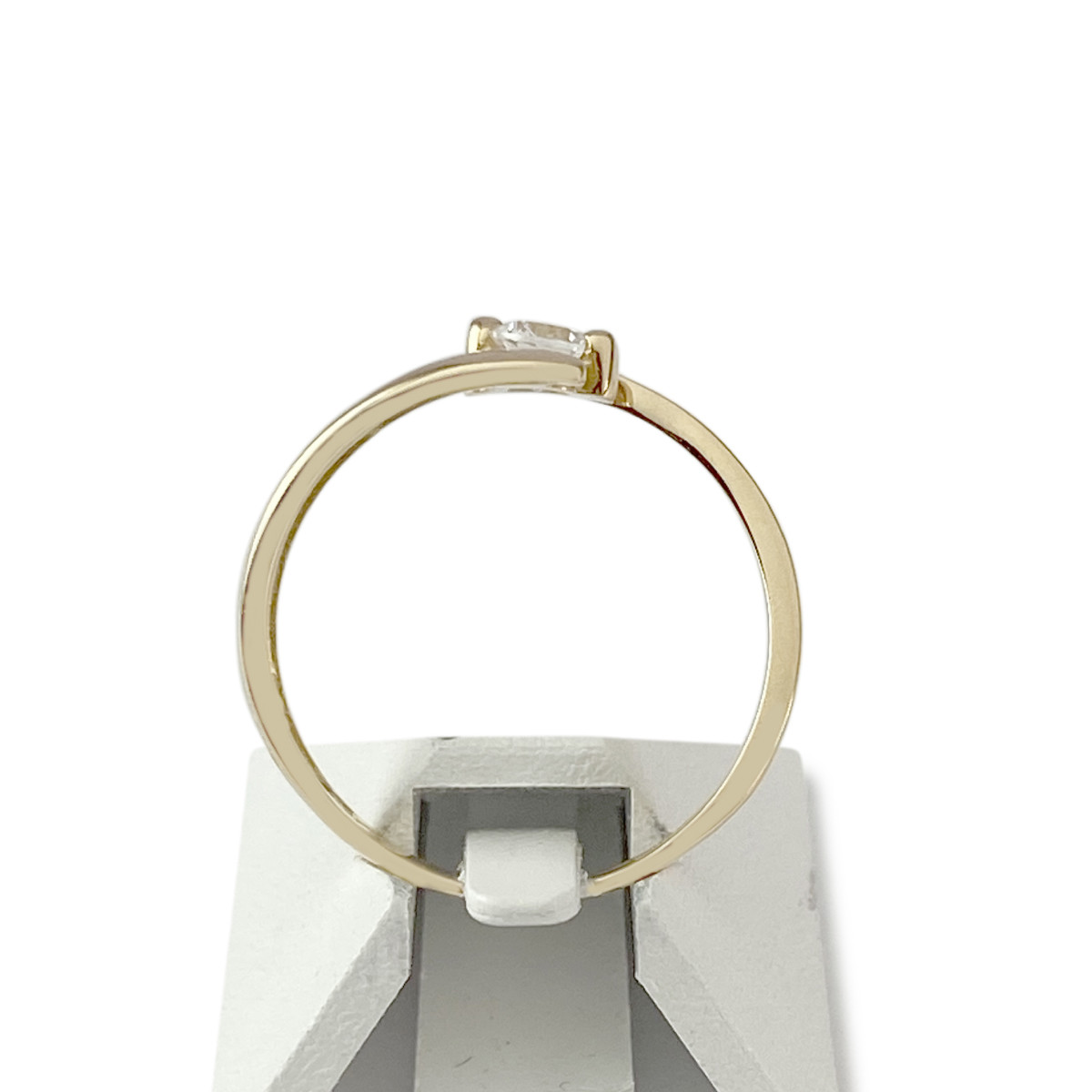 Solitaire d'occasion or 750 jaune zirconia