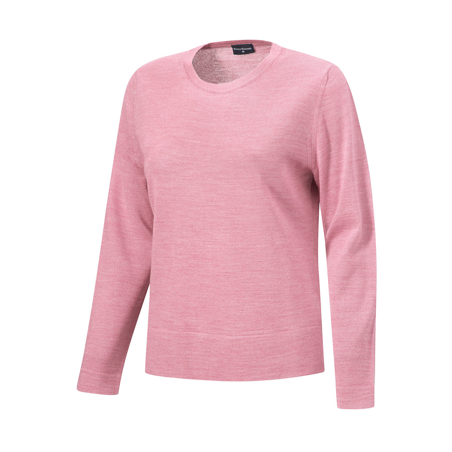 Rundhals-Pullover mit Merinowolle