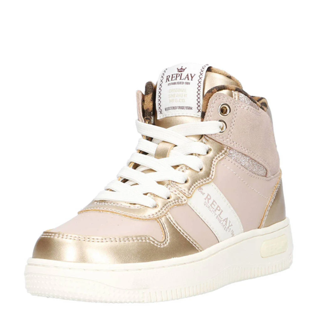 REPLAY Epic jrsneakers roze/goud