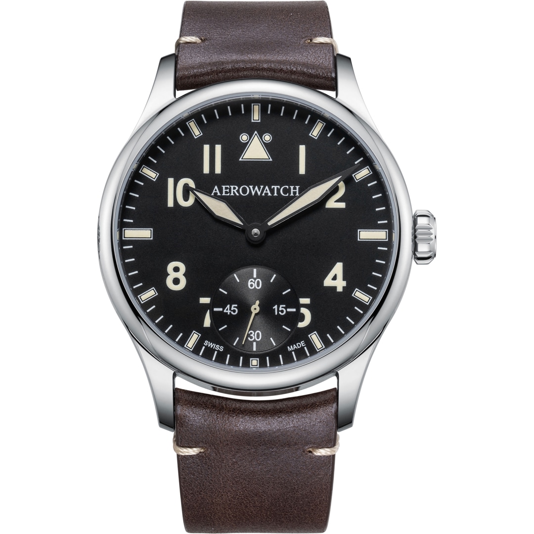 Aerowatch Renaissance Big Mechanical Petite Seconde Leder Braun