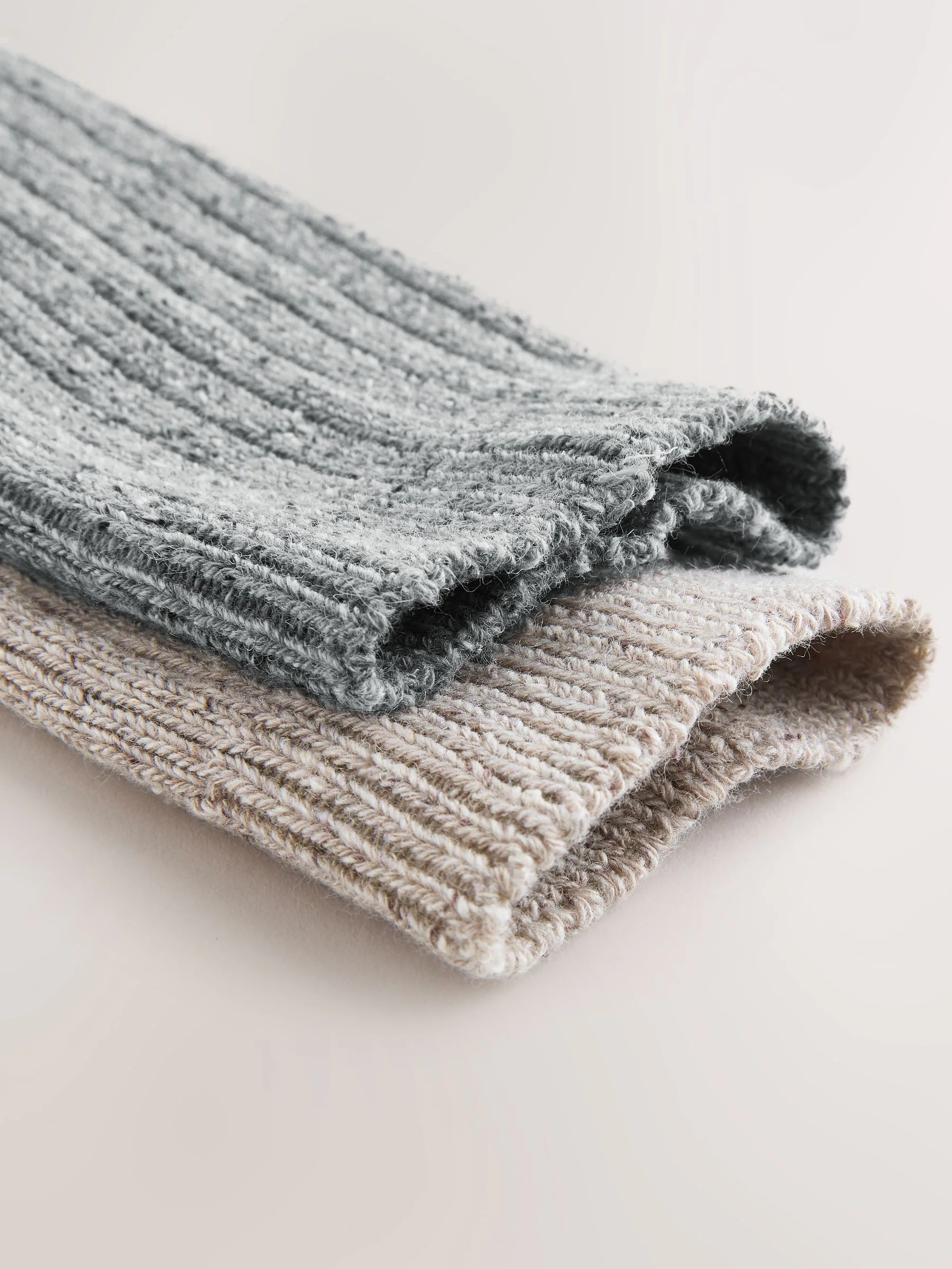 Neutraal - Thermal Wool Blend Knee High Socks 2 Pack With Silk