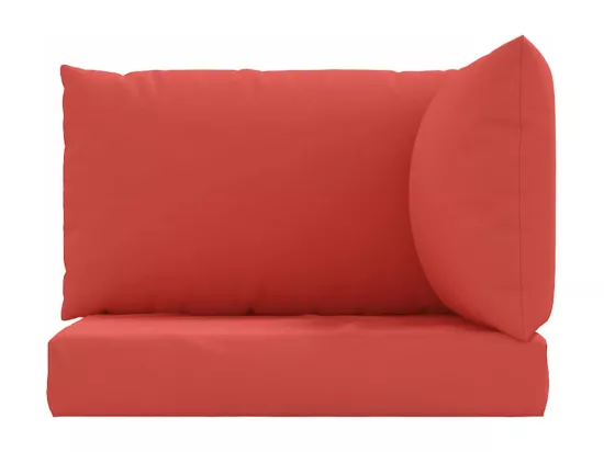 Coussins de palette 3 pièces rouge tissu oxford
