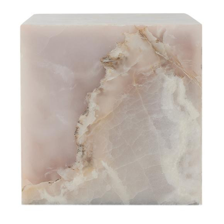 HKliving Block bijzettafel 35x35 Pink Onyx