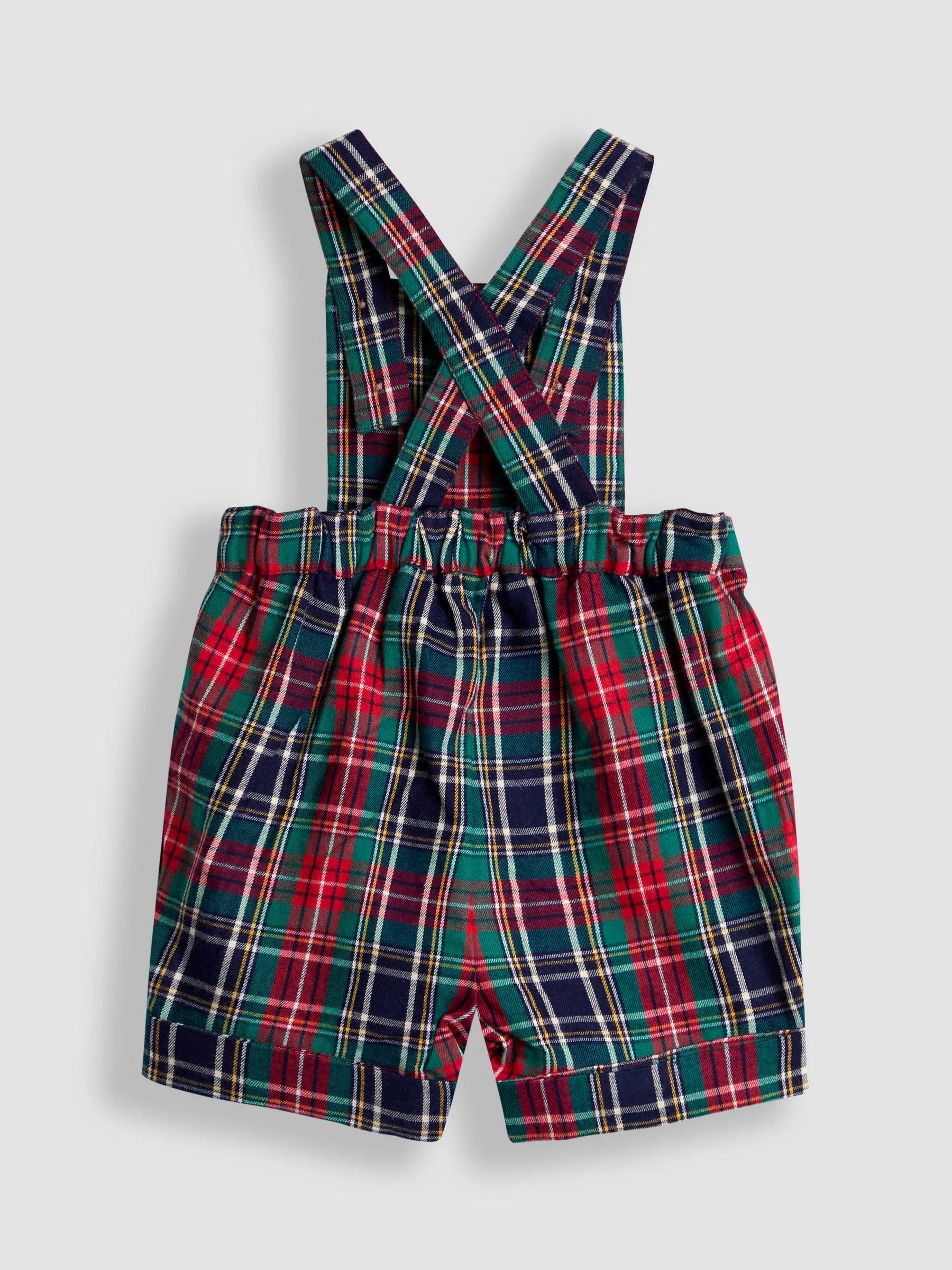 Marineblauw geruit - JoJo Maman Bébé Set van tuinbroek en top